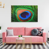 カラフル孔雀の羽毛イメージを使用したキャンバス印刷 キャンバスプリント (インサイチュ (リビング))