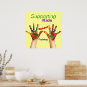 カラフル学校心理学ポスター ポスター (キッチン)