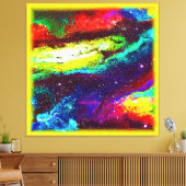 カラフル宇宙アー買ト キャンバスプリント (インサイチュ (リビング))