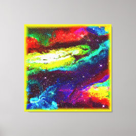カラフル宇宙アー買ト キャンバスプリント