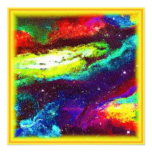 カラフル宇宙アー買ト フォトプリント            (正面)