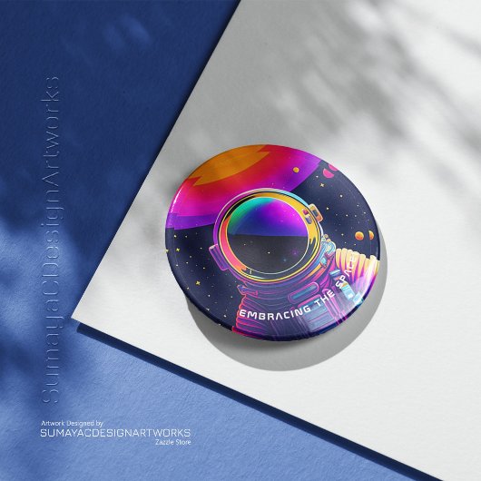 カラフル宇宙ボタンの採用 缶バッジ