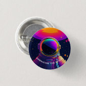 カラフル宇宙ボタンの採用 缶バッジ (正面&裏面)