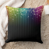 カラフル宇宙レインボースターズ クッション (ブランケット)