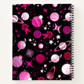 カラフル宇宙惑星銀河系星パターン ノートブック (裏面)