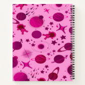 カラフル宇宙惑星銀河系星パターン ノートブック (裏面)