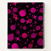 カラフル宇宙惑星銀河系星パターン ノートブック (裏面)