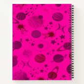 カラフル宇宙惑星銀河系星パターン ノートブック (裏面)