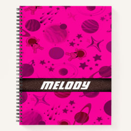 カラフル宇宙惑星銀河系星パターン ノートブック