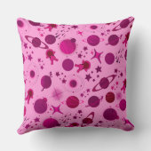 カラフル宇宙惑星銀河系星模様 クッション (裏面)