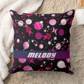 カラフル宇宙惑星銀河系星模様 クッション (ブランケット)