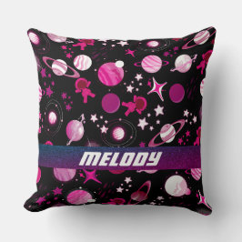 カラフル宇宙惑星銀河系星模様 クッション