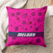 カラフル宇宙惑星銀河系星模様 クッション (ブランケット)