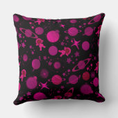 カラフル宇宙惑星銀河系星模様 クッション (裏面)