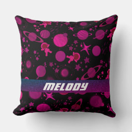 カラフル宇宙惑星銀河系星模様 クッション