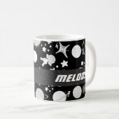 カラフル宇宙惑星銀河系星模様 コーヒーマグカップ (正面右)