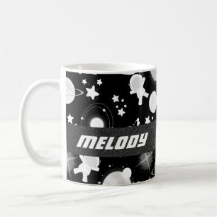 カラフル宇宙惑星銀河系星模様 コーヒーマグカップ