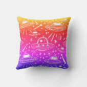 カラフル宇宙船パターン クッション (裏面)