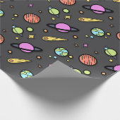 カラフル宇宙落書きラッピングペーパー ラッピングペーパー (角)