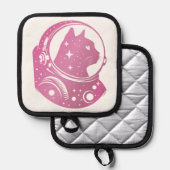 カラフル宇宙飛行士子猫 鍋敷き (正面/裏面)