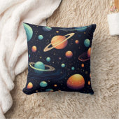 カラフル宇宙 クッション (ブランケット)