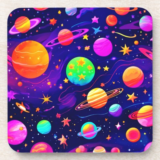 カラフル宇宙 コースター (正面)