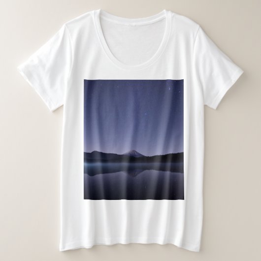 カラフル宇宙 プラスサイズTシャツ (デザイン正面)