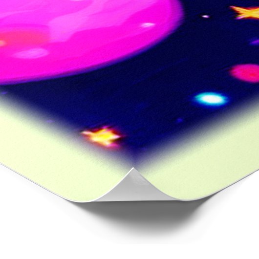 カラフル宇宙 ポスター (角)