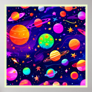 カラフル宇宙 ポスター