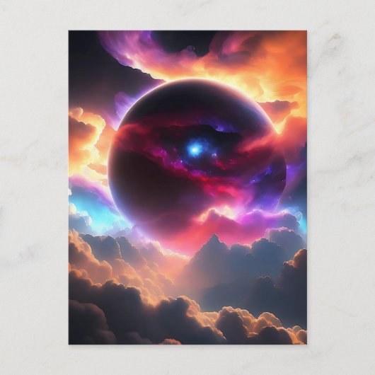 カラフル宇宙 ポストカード (正面)