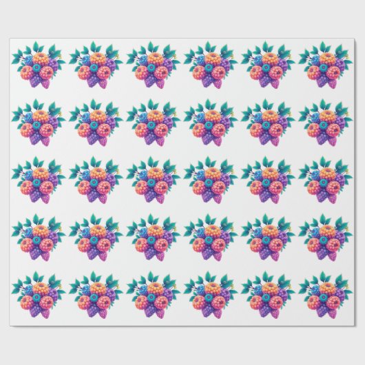 カラフル実 ラッピングペーパー (フラット)