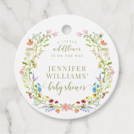 カラフル小さな野花の赤ちゃんシャワー感謝していユー フェイバータグ