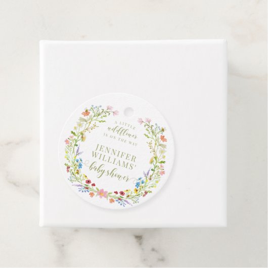 カラフル小さな野花の赤ちゃんシャワー感謝していユー フェイバータグ (インサイチュ)