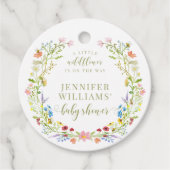 カラフル小さな野花の赤ちゃんシャワー感謝していユー フェイバータグ (正面)
