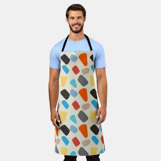 カラフル小石 エプロン (着用した状態)