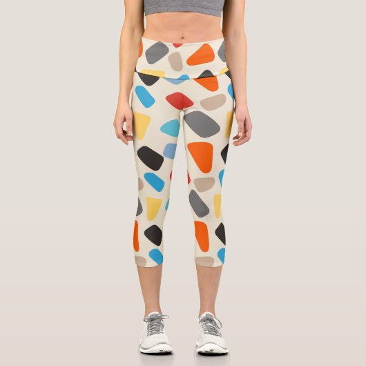 カラフル小石 カプリレギンス (正面)