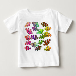 カラフル少しClownfishの乳児のTシャツ ベビーTシャツ