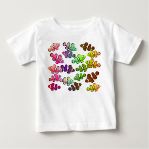 カラフル少しClownfishの乳児のTシャツ ベビーTシャツ