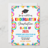 カラフル就学前招待状 招待状 (正面)