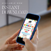 カラフル就学前招待状 招待状