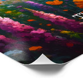 カラフル山花絵を描畑 – 感動的 ポスター (コーナー)