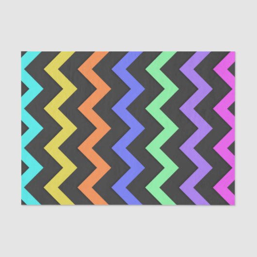 カラフル山鮮やかカッコいいおもしろい模様 薄葉紙 (正面)