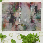 カラフル岩の先駆的なサーモン キッチンタオル (折り畳み)