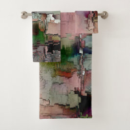 カラフル岩の先駆的なサーモン バスタオルセット