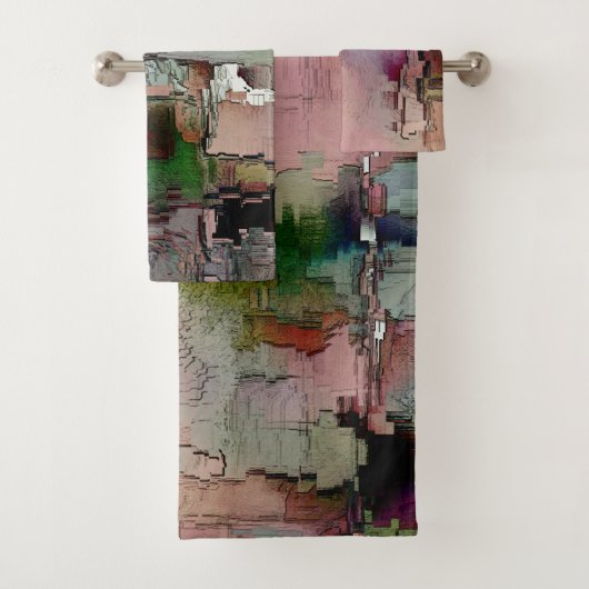 カラフル岩の先駆的なサーモン バスタオルセット (インサイチュ)