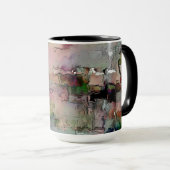 カラフル岩の先駆的なサーモン マグカップ (正面右)