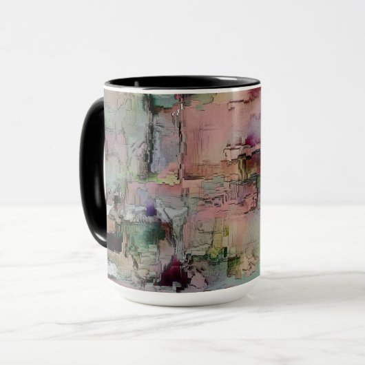 カラフル岩の先駆的なサーモン マグカップ (正面左)