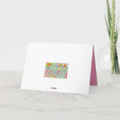 カラフル島カリブの誕生日カード カード (裏面)