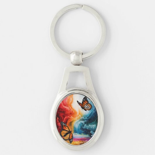 カラフル嵐の中で。 キーホルダー (正面)