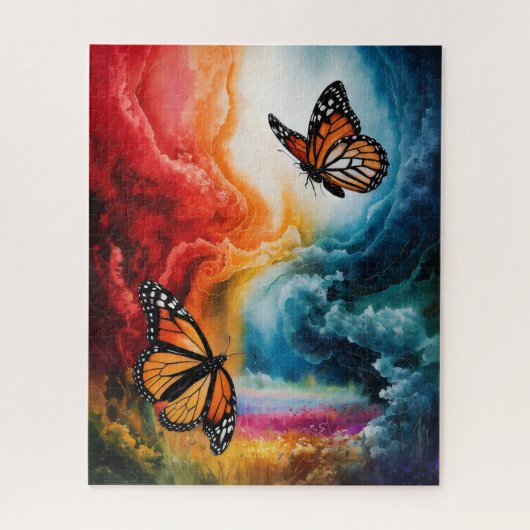 カラフル嵐の中で。 ジグソーパズル (縦)